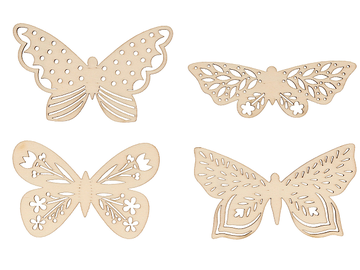 Dýhové výřezy ARTEMIO Mariposa - 4 vzorované motýly
