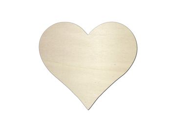 Dýhový dřevěný výřez srdce 7cm