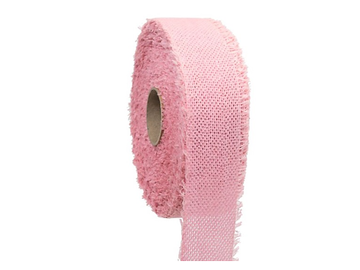 EKO tkaná bavlněná stuha 4cm - růžová