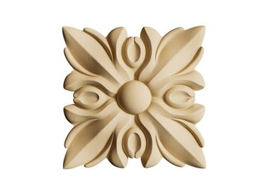 Elastické tvarovatelné dřevo - ornament čtverec 6cm