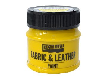 Barva na kůži a textil PENTART 50ml - žlutá