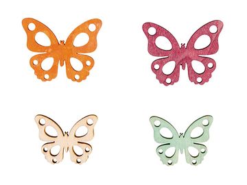 Barvené dýhové výřezy - motýli - 16ks