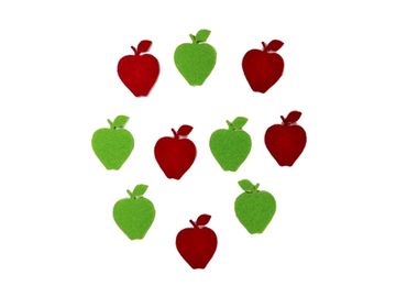 Filcové výřezy 4,5cm - jablka