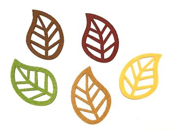 Filcové výřezy 6,5cm - barevné podzimní listy