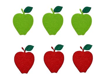 Filcové výřezy 6cm - jablka
