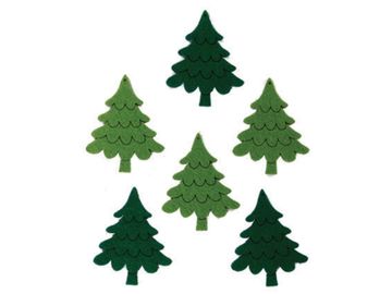 Filcové výřezy 6cm - stromy oblé