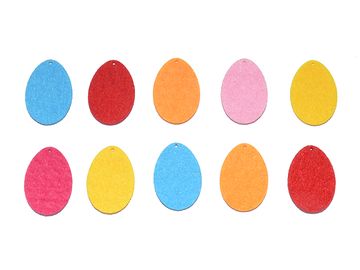 Filcové výřezy velikonoční - 10 ks - vejce