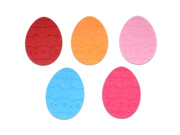 Filcové výřezy velikonoční - 5 ks - vejce