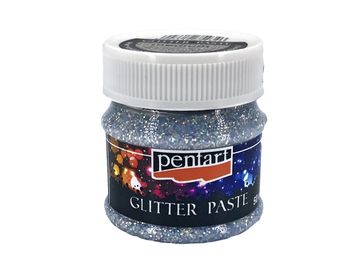 Glitter Pasta Pentart 50ml - stříbrná