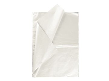 Hedvábný papír 50x70cm 25ks - bílá perleť