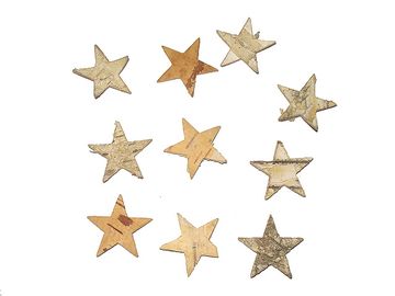 Hvězdy z březové kůry přírodní - 2,5cm - 10ks