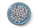 Korálky přírodní sladkovodní perly - oválné nugetky 7-10mm 10ks - šedé