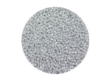 Korálky Rokajl 2mm 20g - metalické stříbrné