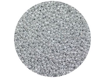 Korálky Rokajl 3mm 20g - metalické stříbrné