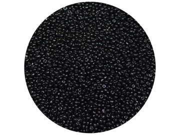 Korálky Rokajl 3mm 20g - neprůhledné - černé