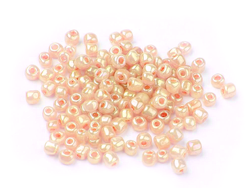 Korálky Rokajl 3mm 20g - perleťové meruňkové