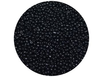 Korálky Rokajl 4mm 20g - neprůhledné - černé
