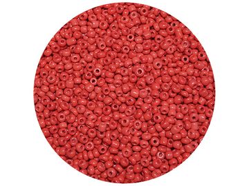 Korálky Rokajl 4mm 20g - neprůhledné - červené