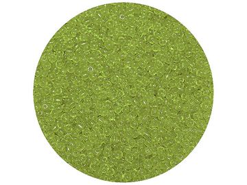 Korálky Rokajl 4mm 20g - průhledné - zelenožluté