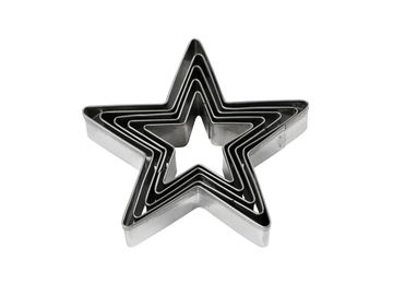 Kovové vykrajovátky - formičky 5ks - hvězdy