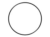 Kovový kruh - základ na věnec/lapač snů 25cm - černý