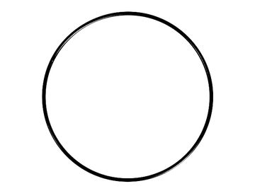 Kovový kruh - základ na věnec/lapač snů 25cm - černý