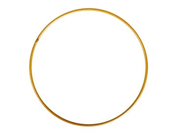 Kovový kruh - základ na věnec/lapač snů 25cm - zlatý