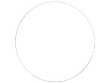 Kovový kruh - základ na věnec/lapač snů 60cm - bílý