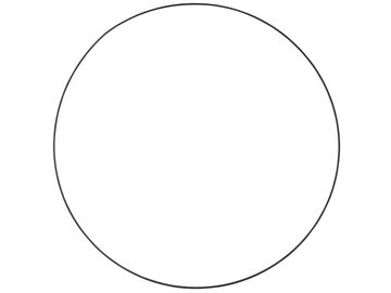 Kovový kruh - základ na věnec/lapač snů 60cm - černý