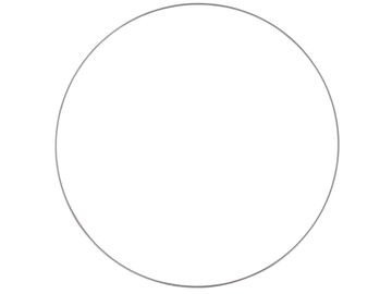Kovový kruh - základ na věnec/lapač snů 60cm - stříbrný
