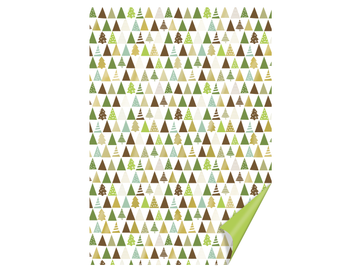 Kreativní papír 200g A4 - mix stromků - zeleno-hnědé