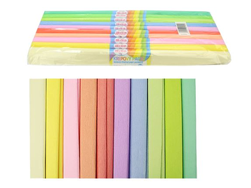 Krepový papír 200x50cm 10ks - pastelové barvy