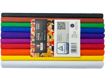 Krepový papír 200x50cm 10ks - syté barvy