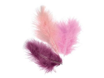 Marabu peříčka - 15ks - růžové