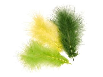 Marabu peříčka - 15ks - světle zelené