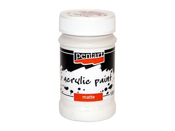 Matná akrylová barva PENTART 100ml - bílá