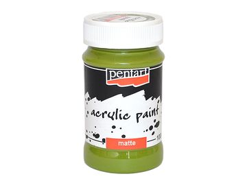 Matná akrylová barva Pentart - 100ml - oliva