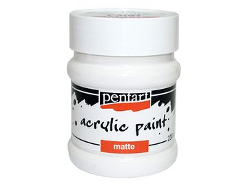 Matná akrylová barva PENTART 230 ml - bílá
