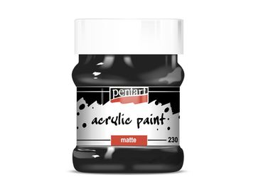 Matná akrylová barva PENTART 230 ml - černá