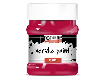 Matná akrylová barva PENTART 230 ml - karmínová