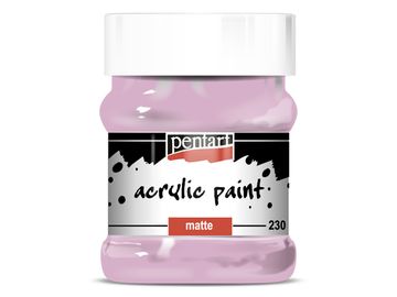 Matná akrylová barva PENTART 230 ml - růžová