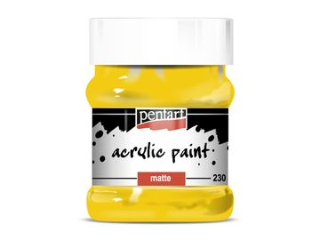 Matná akrylová barva PENTART 230 ml - sluneční žlutá