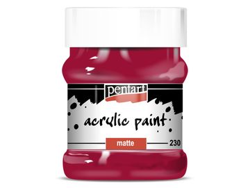 Matná akrylová barva PENTART 230 ml - vínově červená