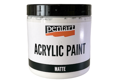 Matná akrylová barva PENTART 500ml - bílá