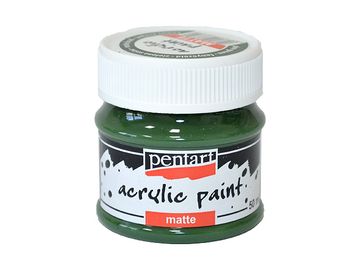 Matná akrylová barva Pentart - 50ml - jedlová zelená