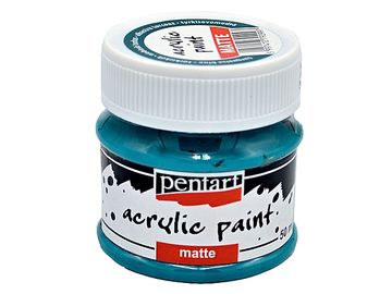 Matná akrylová barva PENTART 50ml - tyrkysově modrá
