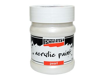 Metalická akrylová barva PENTART 230ml - bílá perleť