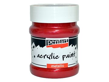 Metalická akrylová barva PENTART 230ml - bordó/rubínová