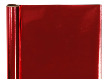 Metalický balící papír 50cm 4m - červený