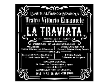 MixMedia šablona 18x18cm - La Traviata